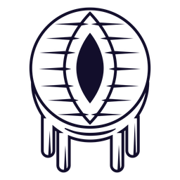 Dragon Eyeball Icon Black Transparent Png Svg Vector File