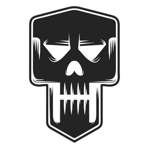 Evil skull icon black PNG Design