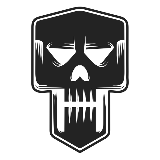 Ícone de caveira do mal preto Desenho PNG