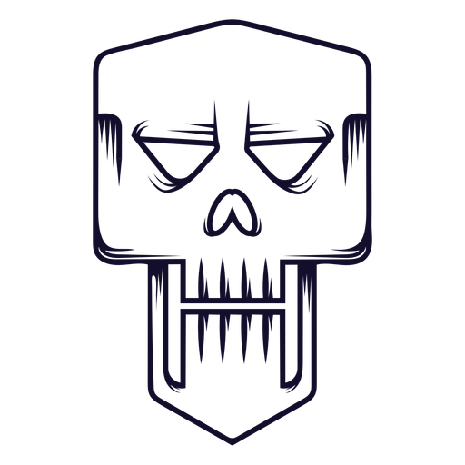 Evil skull icon line