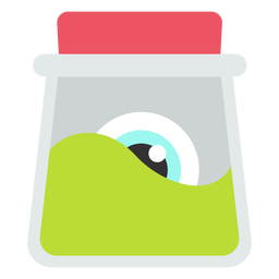Eyeball jar flat halloween PNG Design