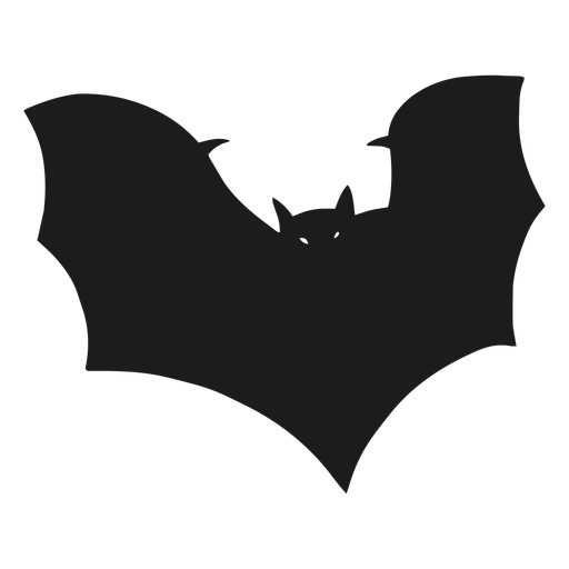 Flying bat element silhouette