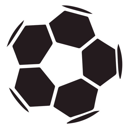 Football ball hexagon black PNG Design