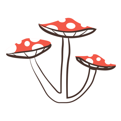 Desenho de cogumelos da floresta