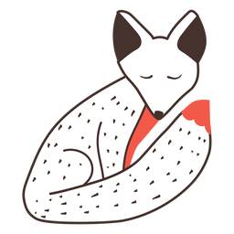 Fuchs sitzender Cartoon PNG-Design