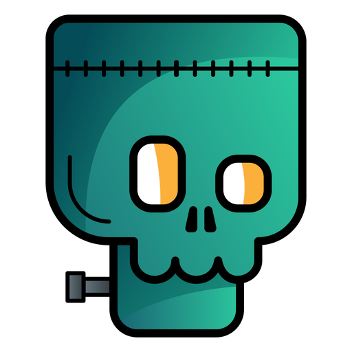 Icono de dibujos animados de avatar de Frankenstein Diseño PNG