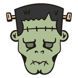Frankenstein head hand drawn PNG Design