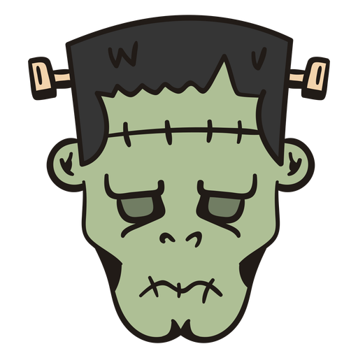 Frankenstein-Kopf handgezeichnet PNG-Design