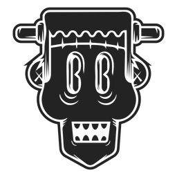 Ícone de cabeça de Frankenstein preto Transparent PNG
