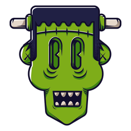 Frankenstein Head Icon Cartoon PNG & SVG Design For T-Shirts