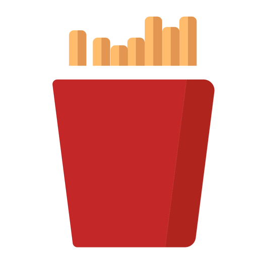 French fries flat icon PNG Design