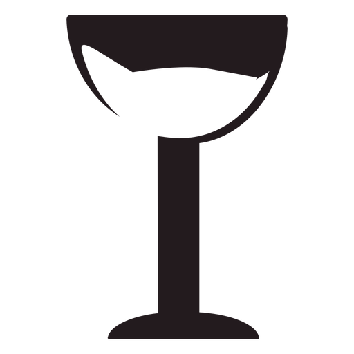 Copa de vino negro Diseño PNG