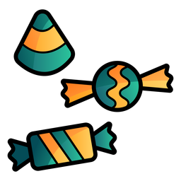 Icono de dibujos animados de dulces de Halloween Diseño PNG