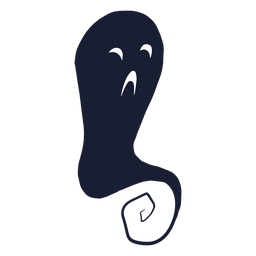 Silhueta triste de fantasma de Halloween Desenho PNG