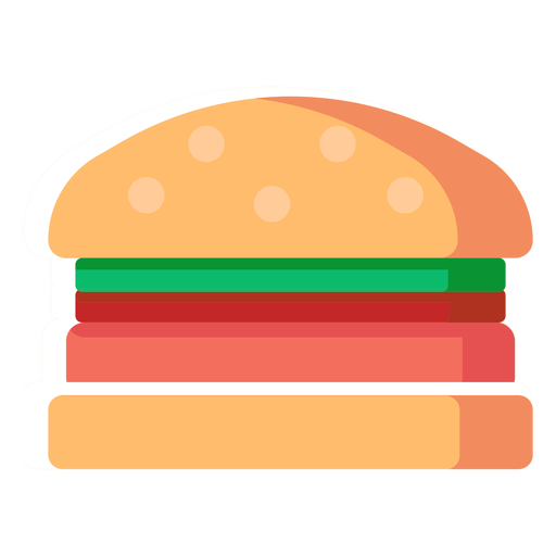 Hamburger Burger flache Ikone PNG-Design