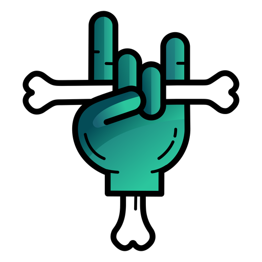 Hand holding bone cartoon icon PNG Design