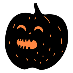 Ilustración de calabaza tallada feliz Diseño PNG