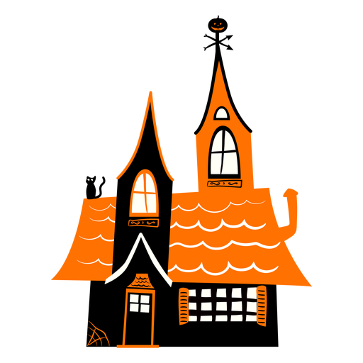 Haunted house illustration haunted PNG Design