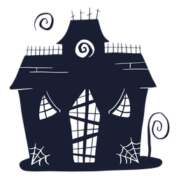 Silueta de la casa embrujada Diseño PNG