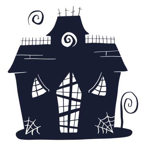 Haunted house silhouette PNG Design