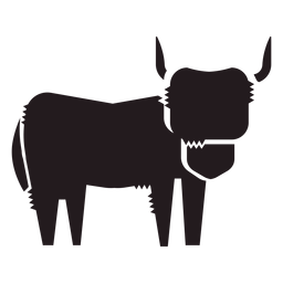 Highland cattle animal black PNG Design