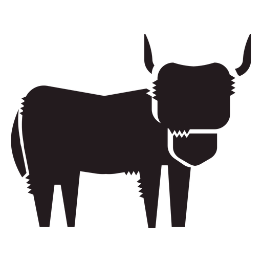 Highland gado animal preto Desenho PNG