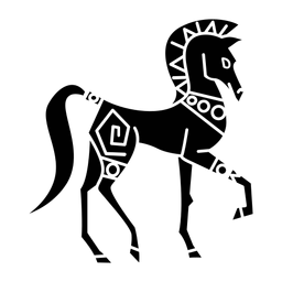 Paseos a caballo con estilo negro Diseño PNG