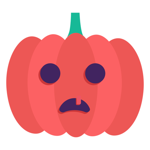 Jack o lantern flat halloween PNG Design