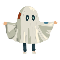 Niño disfrazado de fantasma Transparent PNG