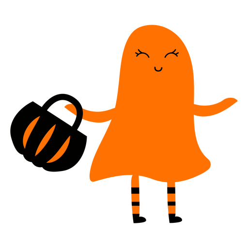 Kid wearing ghost costume illustration PNG Design