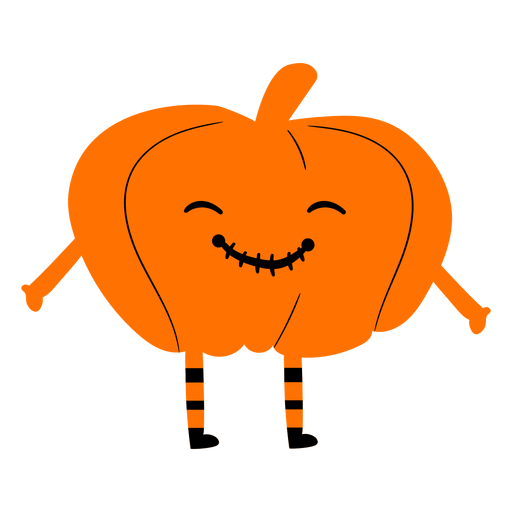 Kid wearing pumpkin costume illustration