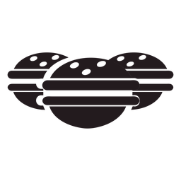 Mini Burger schwarz PNG-Design