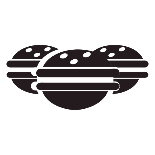 Mini Burger schwarz PNG-Design