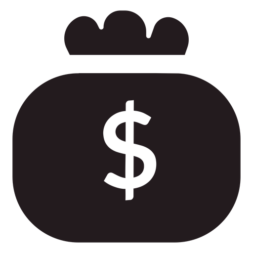 Money sack black PNG Design