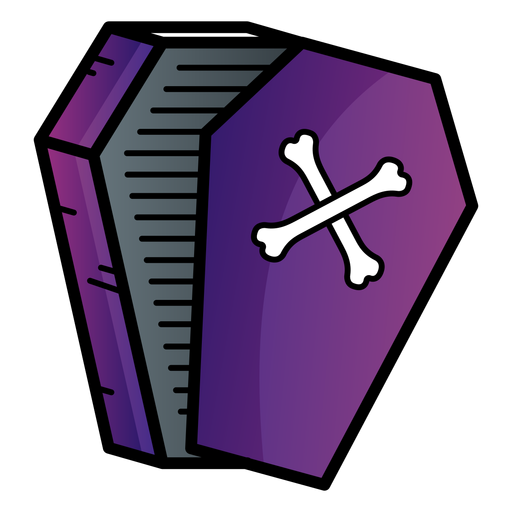 Open coffin cartoon icon - Transparent PNG & SVG vector file