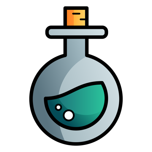 Poison round flask cartoon icon