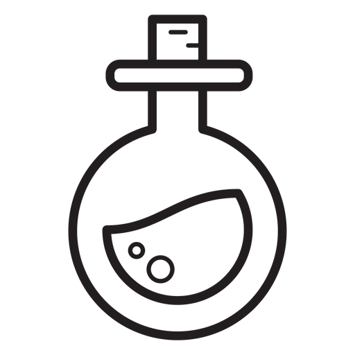 Poison round flask line icon