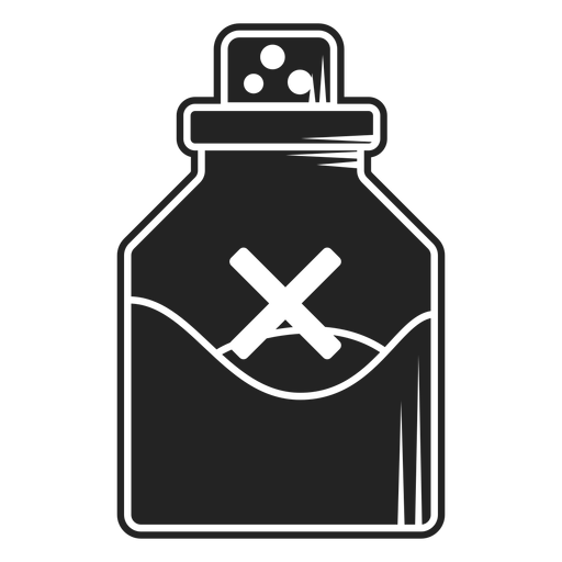 Icono de vial de veneno negro