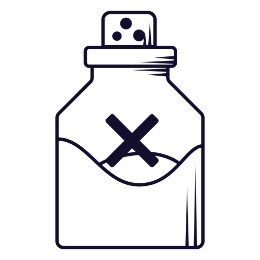 Giftfläschchen-Symbollinie PNG-Design