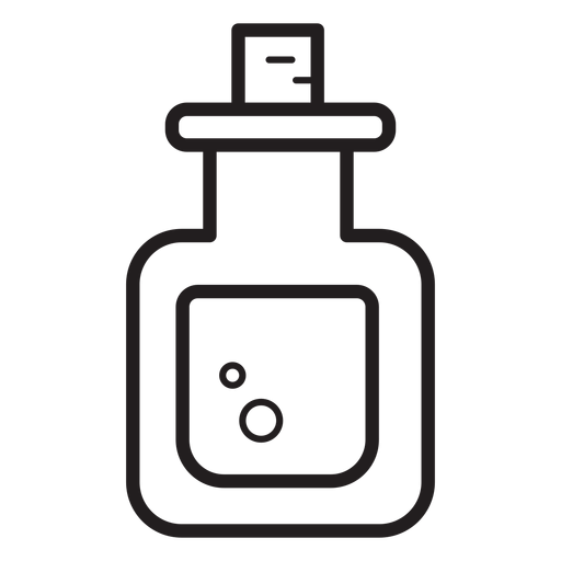 Icono de línea de poción Diseño PNG