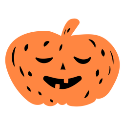 Ilustración de calabaza tallada relajada Diseño PNG