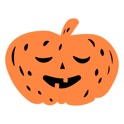 Relaxed carved pumpkin illustration PNG Design