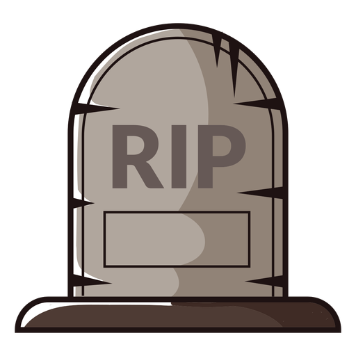 Rip gravestone cartoon icon PNG Design