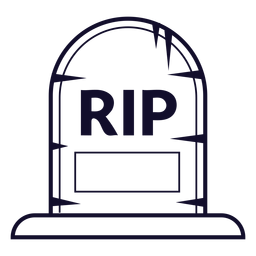 Rip Grabstein Icon Linie PNG-Design