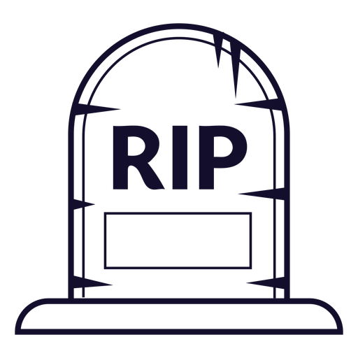 Rip gravestone icon line - Transparent PNG & SVG vector file