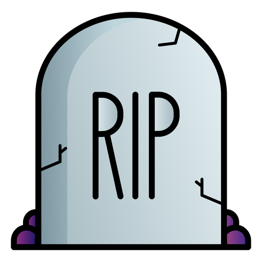 Rip tombstone cartoon icon PNG Design