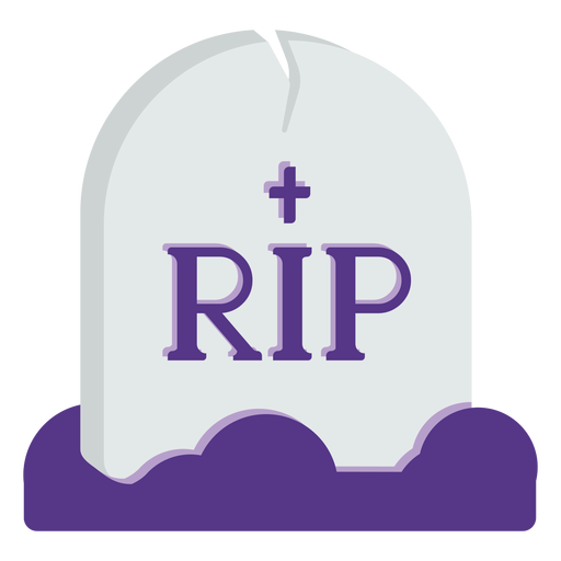 Rip l?pida plana halloween Diseño PNG