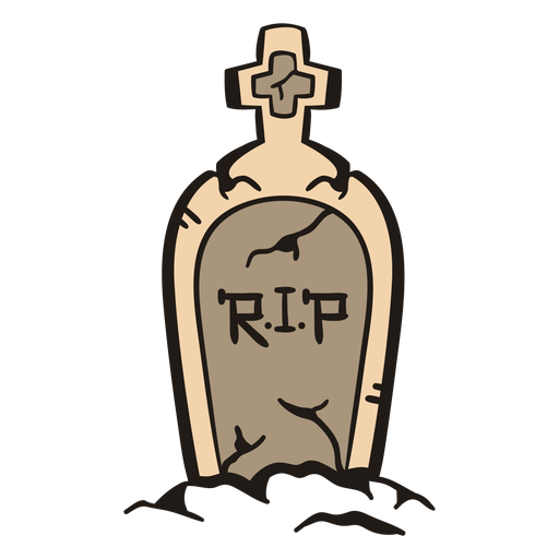 Rip Gravestone Icon Black PNG & SVG Design For T-Shirts