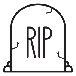 Rip Gravestone Cartoon Icon PNG & SVG Design For T-Shirts