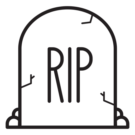 Rip tombstone line icon